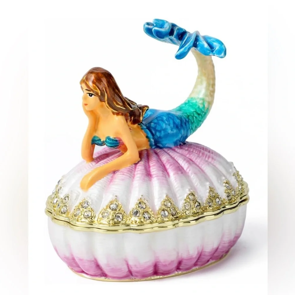 Mermaid Trinket Box Tchotchke NIB